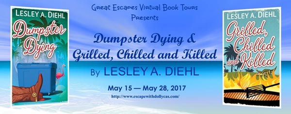 Dumpster Dying & Grilled, Chilled and Killed by Lesley A. Diehl - banner